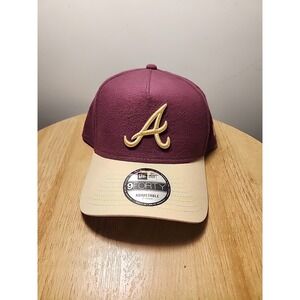 New Era Atlanta Braves MLB 9FORTY A-Frame Moleskin Crown Adjustable Hat Cap NEW
